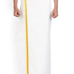 Ethazh Men Pure Cotton Fancy Border Dhoti With Pocket-image-14