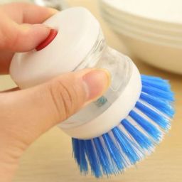 Washbasin Plastic Cleaning Brush with Liquid Soap Dispenser Plastic Wet and Dry Brush-image-33