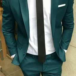 trulyfeb Men Slim Fit Solid Suit-picture-3