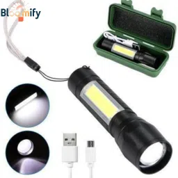 bloomify Waterproof Zoom Light Mini Size Torch 6 hrs Torch Emergency Light image 2