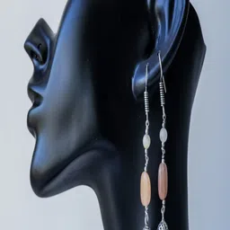 Shrim jewels Brass-Plated Agate Studded Spherical Shaped Drop Earrings-picture-48