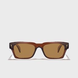 SAM & MARSHALL Unisex Rectangle Sunglasses With UV Protected Lens RANN_BROWN_2871 image 4