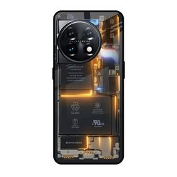 QRIOH Glow Up Skeleton Printed Sleek & Lightweight Silicone OnePlus 11 5G Glass Back Case-image-17
