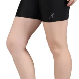 Self Design Women Black Tights-18