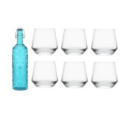 SOMIL Blue Glass Airtight Can Bottle-image-49