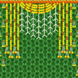 Banana Leaf And Flower Curtain Backdrop Decoratiion Curtain Fabric-36