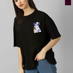 Kushi Flyer Women Typography 2 V-Neck Drop-Shoulder Sleeves Pockets T-shirt-image-99