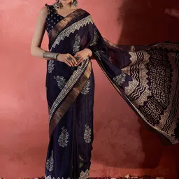 Saree mall Bagh Zari Silk Blend Sungudi Sarees-image-65