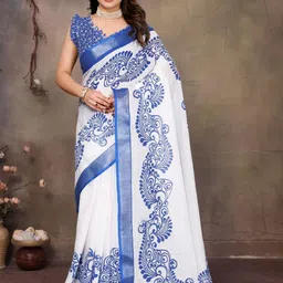 RUNAYA NX Ethnic Motifs Printed Zari Mysore Silk Saree-image-7