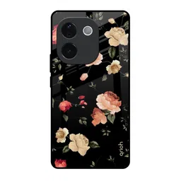 QRIOH Unisex Floral Printed IQOO Z9s Pro 5G Glass Back Case-image-71