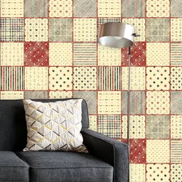 ArtzFolio Printed UV-Resistant Anti-Bacterial Abstract Retro Colors Peel & Stick Wallpaper-image-100