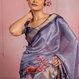 KALINI Floral Zari Designer Saree-image-35