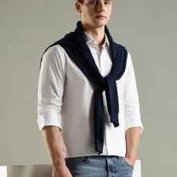 Tommy Hilfiger Spread Collar Slim Fit Cotton Shirt-image-13