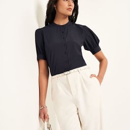 Annabelle by Pantaloons Puff Sleeve Shirt Style Top-image-4