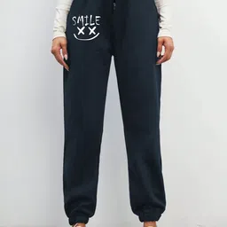 SAAHASAM Women Printed Relaxed Loose Fit Joggers Trousers-picture-44