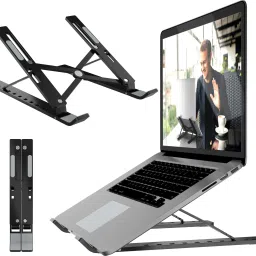 RJECOM Laptop Stand for Desk, Adjustable Lapdesk Portable Aluminum Laptop Holder, RJECOM2 Aluminium Desk Stand Laptop Stand with Adjustable Height Compatible with 36 - 39cm, 26 - 35 cm Laptops-image-65