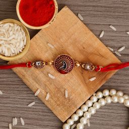 ecraftindia Designer D1218 Assorted Rakhi Set image 2