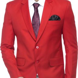 Men Solid Single Breasted Party Blazer-image-52