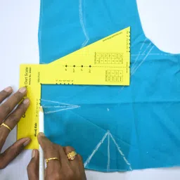 prabhas designs 3 Dart Scale for Blouse Front Measurement 2 nos, Accurately mark and shape darts Drafting Kit image 2