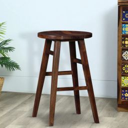 woodsworth from pepperfry Harrington Sheesham Wood Bar Stool In Provincial Teak Finish-picture-37