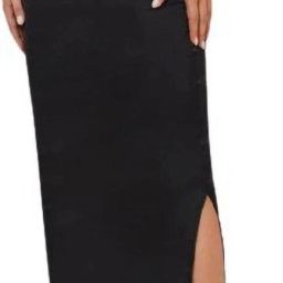 Women Solid Pencil Black Skirt-image-69