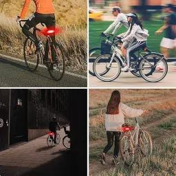 gymisa Bicycle Wireless Indicator LED Light With Cycle Light Horn Set LED Front Rear Light Combo image 3