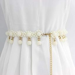 Women White Metal Belt-image-79