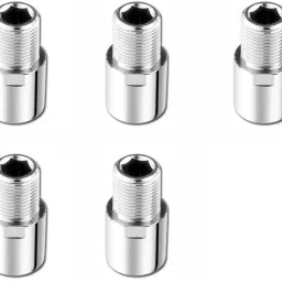 Full Brass CP Extension Nipple 1.5 Inch, Chrome Plated, Pack of 5 Faucet Nozzle-13