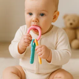 shrisa creation Key Shape Teether for baby - BPA-Free Teether Teether image 3
