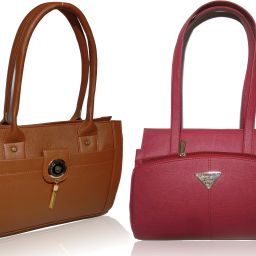 Women Tan, Maroon Hand-held Bag-image-10