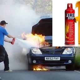 ™ Fire Spray Safety for Car, Home, Kitchen, Resturent, Store Room, Office, Club House, Taxi, Auto, Shop, Etc, 500ml Fire Extinguisher Mount (0.5 kg) Fire Extinguisher Mount-image-86