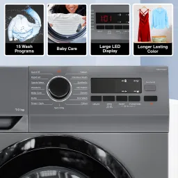 godrej 7 kg Fully Automatic Front Load with In-built Heater Silver image 3