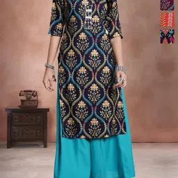 Anouk Rustic Women Pack Of 4 Ethnic Motifs Printed Crepe Straight Kurta-picture-15