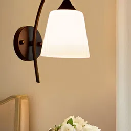 GAUVIK Black & Cream-Coloured Metal Wall Lamp-picture-10