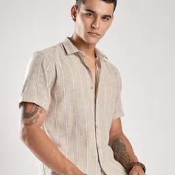 HERE&NOW Men Striped Casual Shirt-picture-19