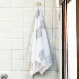Texstylers Pink & White 1 Printed Cotton 300 GSM Bath Towel-image-75