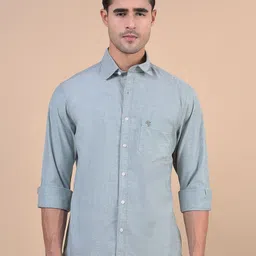 Cantabil Men Solid Chest Pocket Regular Shirt-image-53