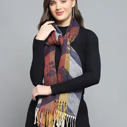 Monte Carlo Women Abstract Woven Design Acrylic Shawl-picture-0