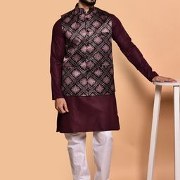 PRINTCULTR Men Regular Pure Cotton Kurta with Trousers-image-56