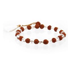 Divine souvenirs Unisex Rudraksha & Artificial Beaded Wraparound Bracelet image 2