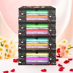 Kuber Industries Black Set of 4 Regular Drawer Organiser Organisers image 2