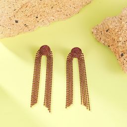 KPOP Gold-Plated Contemporary Rhinestone Drop Earrings-image-76