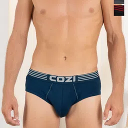 Lux Cozi Pack Of 3 Men Assorted Cotton Basic Briefs COZI_1121_LUXURY_AST_3PC-picture-16
