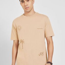 7 Alt by Pantaloons Floral Printed T-shirt Round Neck Cotton Relaxed Fit T-shirt-image-96