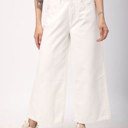 R&B Women Cotton Wide Leg High-Rise Jeans-picture-39
