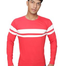BI FASHION Men Striped Applique T-shirt-image-90