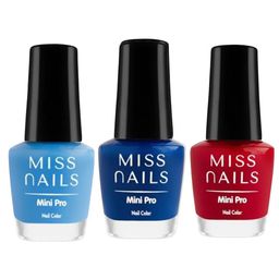 MISS NAILS Set Of 3 Mini Pro Nail Polish- 10 ml Each- Combo 78-26