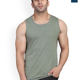 SLOWLORIS Pack Of 2 Scoop Neck Sleeveless Cotton Gym Vests-picture-10