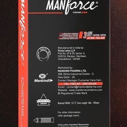 Manforce Set Of 3 Overtime Ribbed Contour Dotted Condoms - Orange Flavoured - 10-Pcs Each image 2