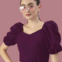 Dream Beauty Fashion Women Solid Regular Top top-02-mg-purple-image-22